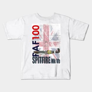 RAF 100 Years - Spitfire Mk Vb Kids T-Shirt